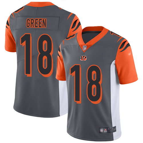 Cincinnati Bengals Limited Silver Men A J  Green Jersey NFL Footballl #18 Inverted Legend